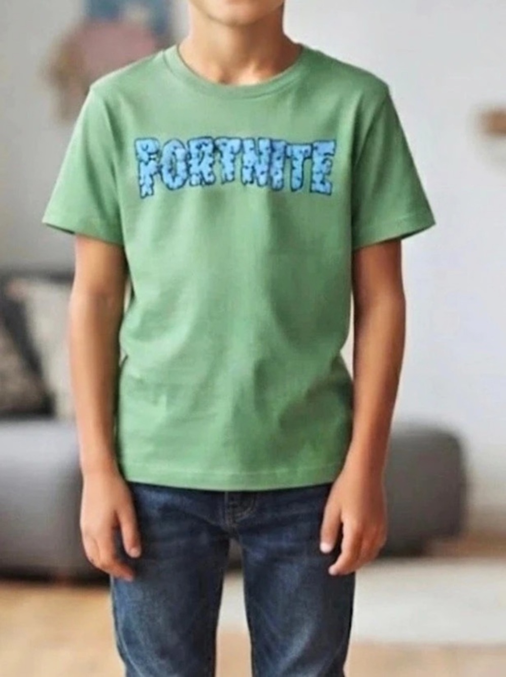 Fortnite Green Graphic Tee XL 14 Boys XL (14)